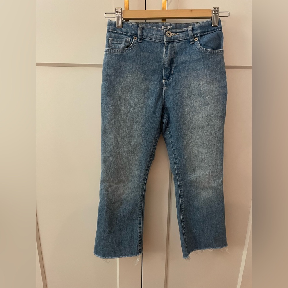 Sugar and Jade cropped Kids' Blue Jeans. Size 12.